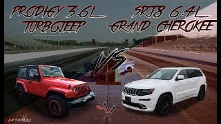 Jeep Wrangler vs Jeep Grand Cherokee  Turbo vs Hemi [upl. by Ahsena351]