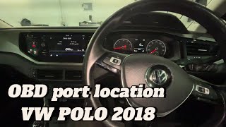 OBD port location VW POLO 2018 [upl. by Dede]