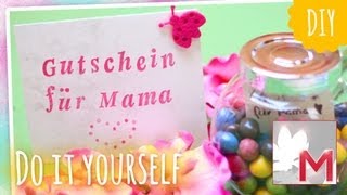 DIY kreative Gutscheine amp Karten zum Muttertag [upl. by Eelanej]