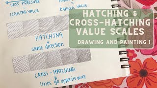 Day 6  Hatching and CrossHatching Value Scale [upl. by Wetzell]