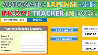 Expense Tracker in excelexpense tracker excelhow to make expense tracker in excelexpense tracker [upl. by Maiga]