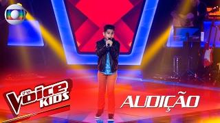 Kaio Fernandes canta Fogão de Lenha na Audição – The Voice Kids Brasil  2ª Temporada [upl. by Eidnac]