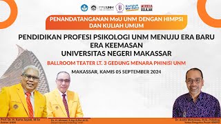 Penandatanganan MoU UNM dengan HIMPSI dan Kuliah Tamu [upl. by Gnex]