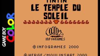 Tintin Le Temple du Soleil Game Boy  Title Screen Music [upl. by Nyahs323]