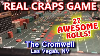 AMAZING 27 ROLLS  Live Craps Game 41  The Cromwell Las Vegas NV  Inside the Casino [upl. by Eintruoc955]