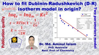 How to fit DubininRadushkevich DR isotherm model in origin [upl. by Leonor]