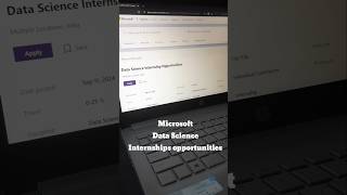 Microsoft Data Science Internship Opportunities microsoft college coding engineering shortsnew [upl. by Fiedling]