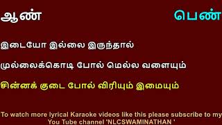 Naan Parthathile Lyrical Karaoke [upl. by Ttirrem]