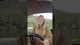 pov its my first time driving a boat short shorts boat driving [upl. by Aivun]