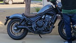 2023 Honda Rebel 500 with Coffmans Exhaust [upl. by Arretahs]