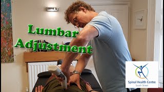 Chiropractic Activator Lumbar and Knee Adjustment [upl. by Barri43]