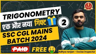 trigonometry class 2  SSC Cgl Mains 2024 batch by Aditya ranjan [upl. by Rats]