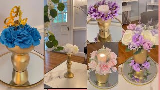 Easy dollar tree table Decor Ideas 6 inexpensive centerpieces idea [upl. by Kravits685]