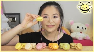 ASMR MINI MACARONS  Eating Sounds [upl. by Aihtenyc]