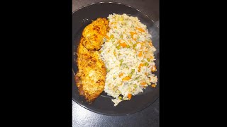 Riz aux légumes et tranches de blanc de poulet à la cannelle RECETTE FACILE [upl. by Sherborne]