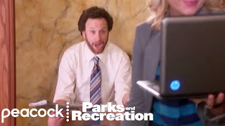 Leslie Knope Vs Jeremy Jamm Part 1  Parks and Recreation [upl. by Coppola558]