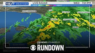 Severe thunderstorm warning in Ventura County possible tornado near Pismo Beach  The Rundown 27 [upl. by Moth357]