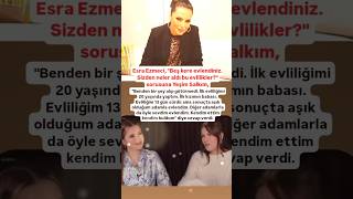 ESRA EZMECİDEN YEŞİM SALKIMA BEŞ KEZ EVLENDİNİZ SİZDEN NELER ALDI BU EVLİLİKLER SORUSUNA 20 YAŞIND [upl. by Deane]