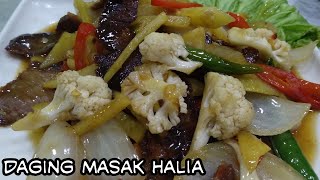 Resepi Daging masak halia Ala Thai [upl. by Nairdna]