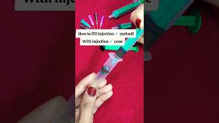 How to make Injection💉Syringe Mehndi Cone injection heena cone mehndi injectionmehndi [upl. by Eniamrehs685]