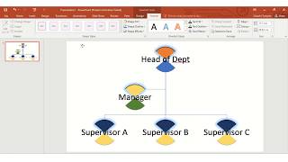 Create an organizational chart  organogram with SmartArt in MS Powerpoint 2016 [upl. by Snashall]