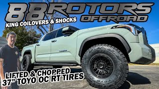 2024 TOYOTA TUNDRA TRD PRO KING SHOCKS AND CHOPPED FOR 37quot TOYO RT [upl. by Nahshu386]