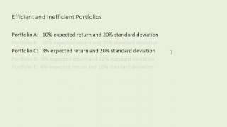 Efficient and inefficient portfolios [upl. by Narda]