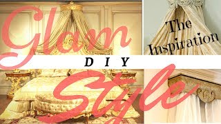 ✨Part 1 GLAM DIY Vanity  Bed Crown Canopyshelf HackDIY Teester [upl. by Elon]