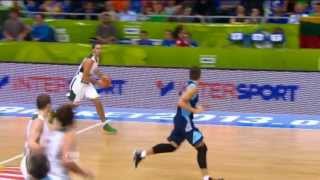 Assist of the Game M Kalnietis LTUBIH EuroBasket 2013 [upl. by Anzovin]