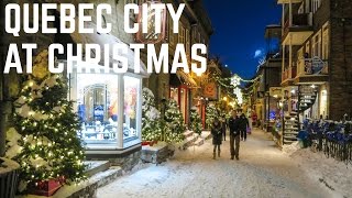 WINTER IN QUEBEC CITY OLD TOWN QUEBEC DURING CHRISTMAS [upl. by Sigfried492]