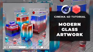 🌈 🍸 CREATE STUNNING VISUALS AMAZING MODERN GLASS ARTWORK TUTORIAL 🍸🌈  CINEMA 4D 2024 [upl. by Papke816]