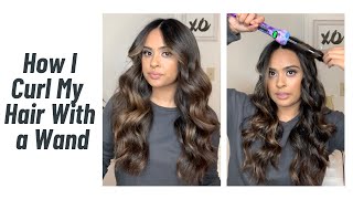 HOW TO CURL YOUR HAIR WITH A WAND FOR BEGINNERS [upl. by Daveta]