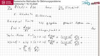 Numerische Methoden für Strömungsprobleme 1 [upl. by Sankey]