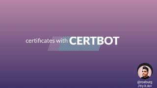 Generating Certificates with Certbot and Lets Encrypt the manual approach [upl. by Nitaf]