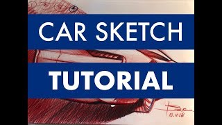 CAR SKETCH TUTORIAL in 4 STEPS by Luciano Bove [upl. by Hnoj139]