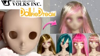 Unboxing My First Dollfie Dream 😭🤩 doing her FaceUp  Wig Haul [upl. by Eelamme]