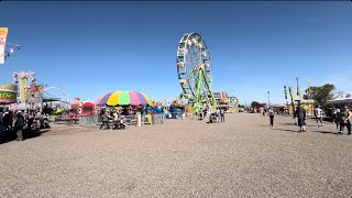 Frazier Shows Carnival Graham County Fair Safford Az 101324 [upl. by Ryter]