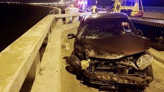 Car plunges off Penang Bridge into sea SAR mission ongoing [upl. by Sydel]