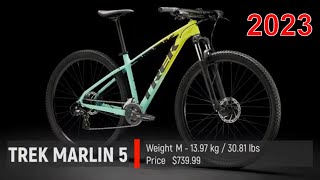 Trek Marlin 5 Hardtail Mountain Bike 2023 [upl. by Aurilia376]