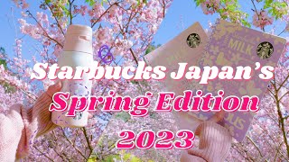 Starbucks Sakura Limited Edition 2023 in Japan 🇯🇵🌸 [upl. by Enidan]