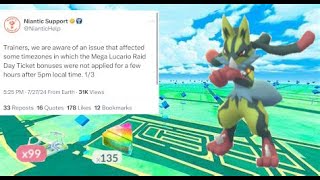 Mega Lucario Raid day was a massive success but Niantic still messed up [upl. by Sheppard]