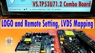 VSTP53U712 LED TV Combo BoardHow to Change Logo and Remote Without Software Detail in UrduHindi [upl. by Auj]