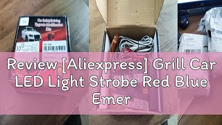 Review Aliexpress Grill Car LED Light Strobe Red Blue Emergency Remote Wireless Control Flash Si [upl. by O'Kelly]