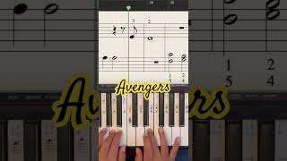 Avengers Theme Easy music piano sheetmusic [upl. by Tacye]