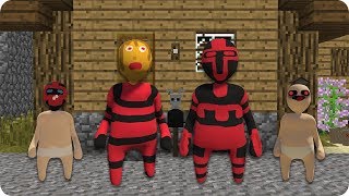 FAMILIA DE MASSIEXE DE PLASTILINA TROLL EN MINECRAFT 😱 [upl. by Ayanat704]