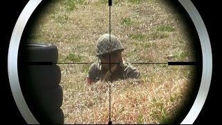 サバゲスナイパー「Air Soft Sniper No39」 エアコキ限定戦「コキコキしま戦火」in Schwarzwald 20160327 [upl. by Kcirddet]