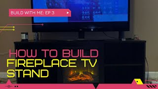 Assemble with me Mainstays Fireplace TV Stand StepbyStep [upl. by Falo]