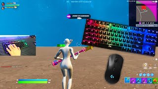 HyperX Alloy Origins Core Keyboard Sounds 😴 ASMR 😍 Smooth Fortnite Bios ZoneWars Gameplay 240FPS [upl. by Recha]