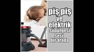 piş piş ve elektrikli süpürge sesi uyutma garanti [upl. by Esinaj]