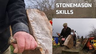 How to dress stone Lessons from a Master stonemason [upl. by Padriac]